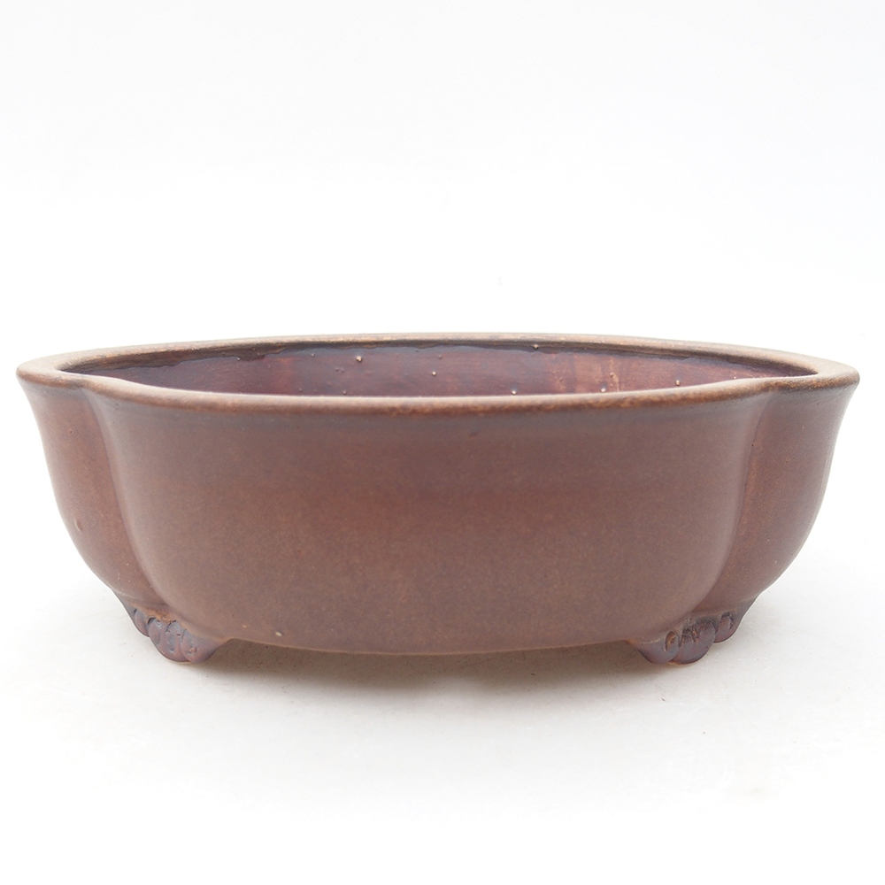 kerámia bonsai tál 17 x 15,5 x 5,5 cm, barna