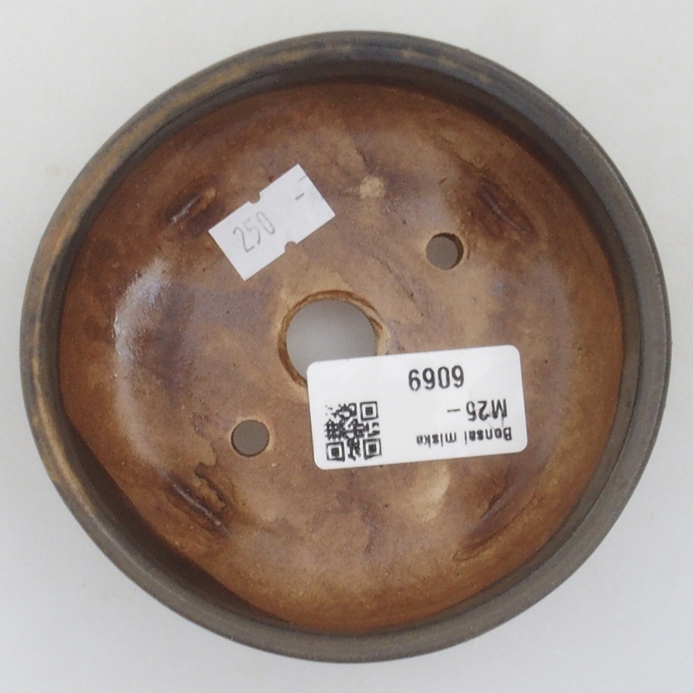 kerámia bonsai tál 10 x 8,5 x 4 cm, barna