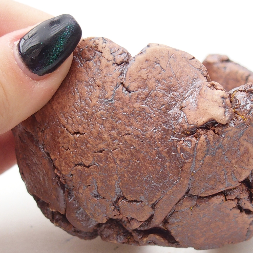 Kerámia kagyló 9,5 x 8,5 x 5,5 cm , barna színű