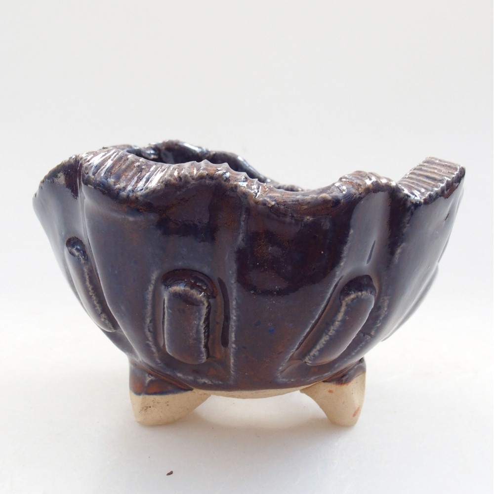 Kerámia kagyló 8 x 7 x 5,5 cm , kék színű