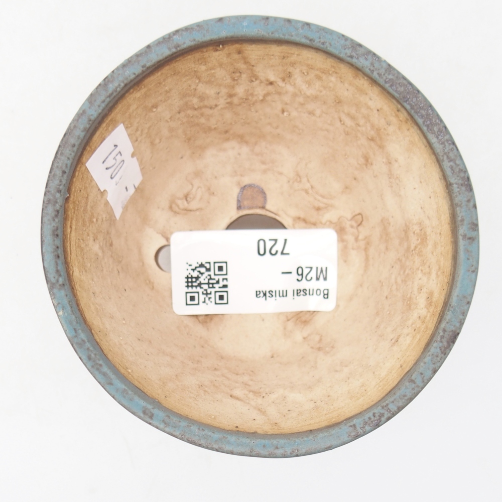 kerámia bonsai tál 8,5 x 8,5 x 5 cm, kék színben