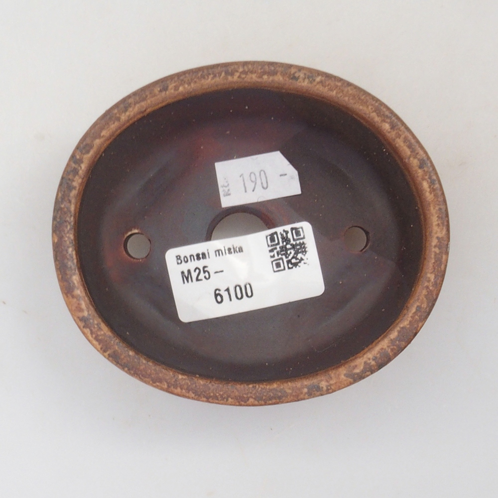 kerámia bonsai tál 10 x 8,5 x 4 cm, barna