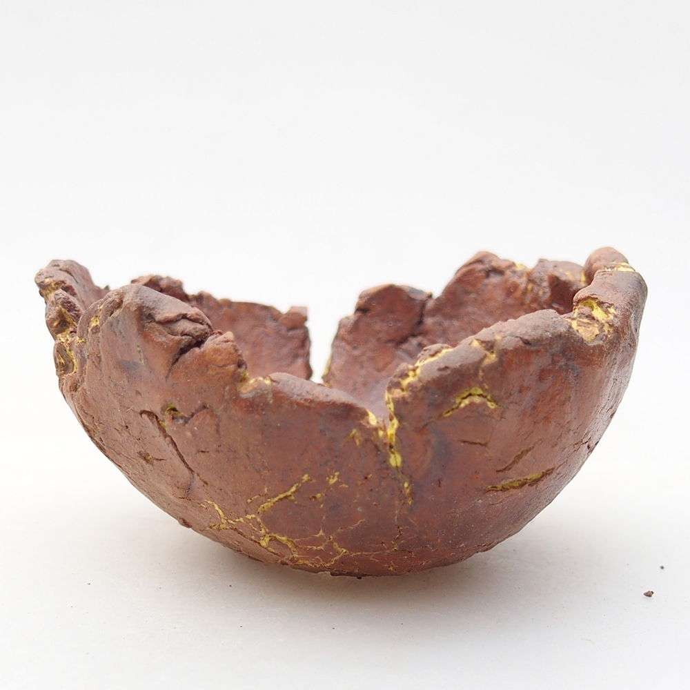 Kerámia kagyló 7 x 6,5 x 4 cm , sárga színű