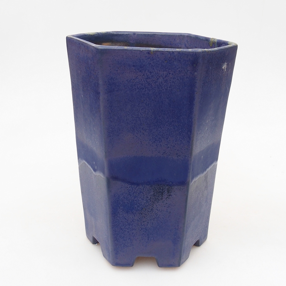 kerámia bonsai tál 13 x 11,5 x 17 cm, kék színben