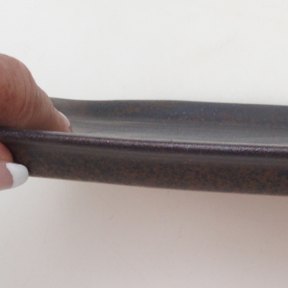 Kerámia tál H08 - 22,5 x 16 x 1 cm - barna