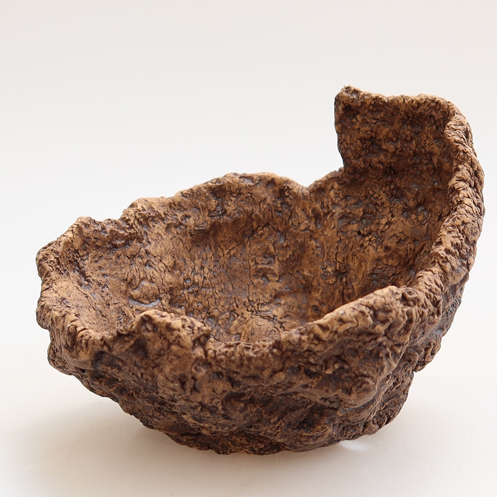 Kerámia kagyló 10 x 9 x 9 cm , barna színű