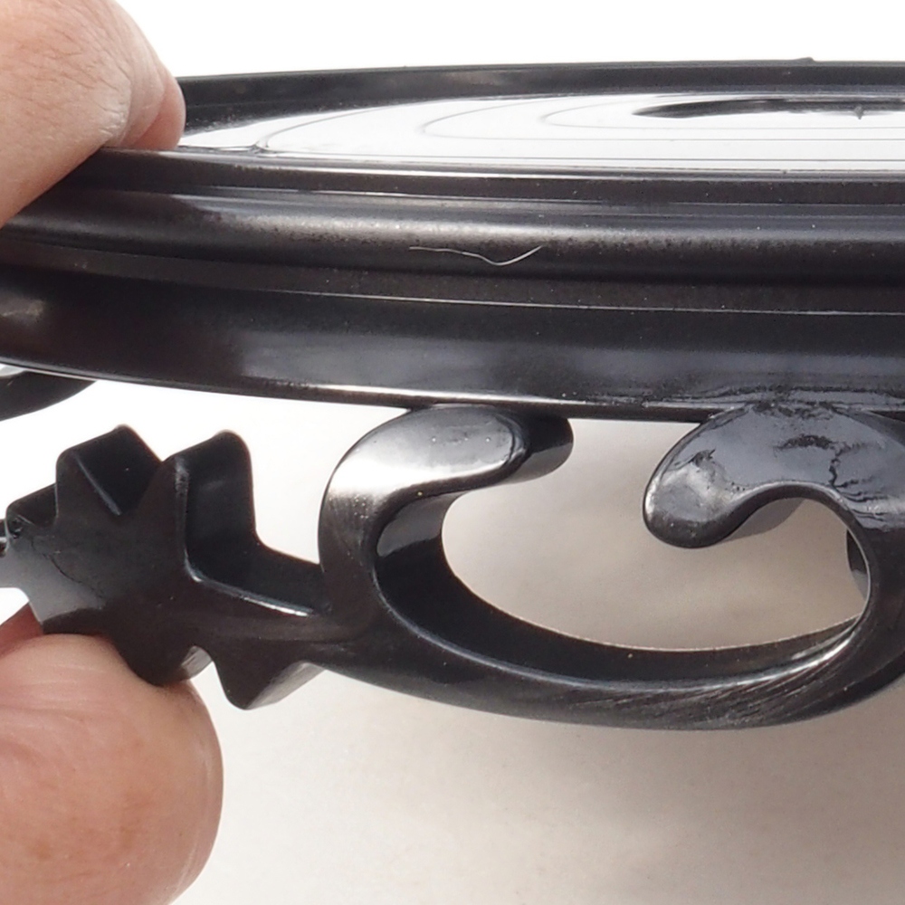 Műanyag bonsai asztal kerek 21 x 21 x 5 cm, fekete