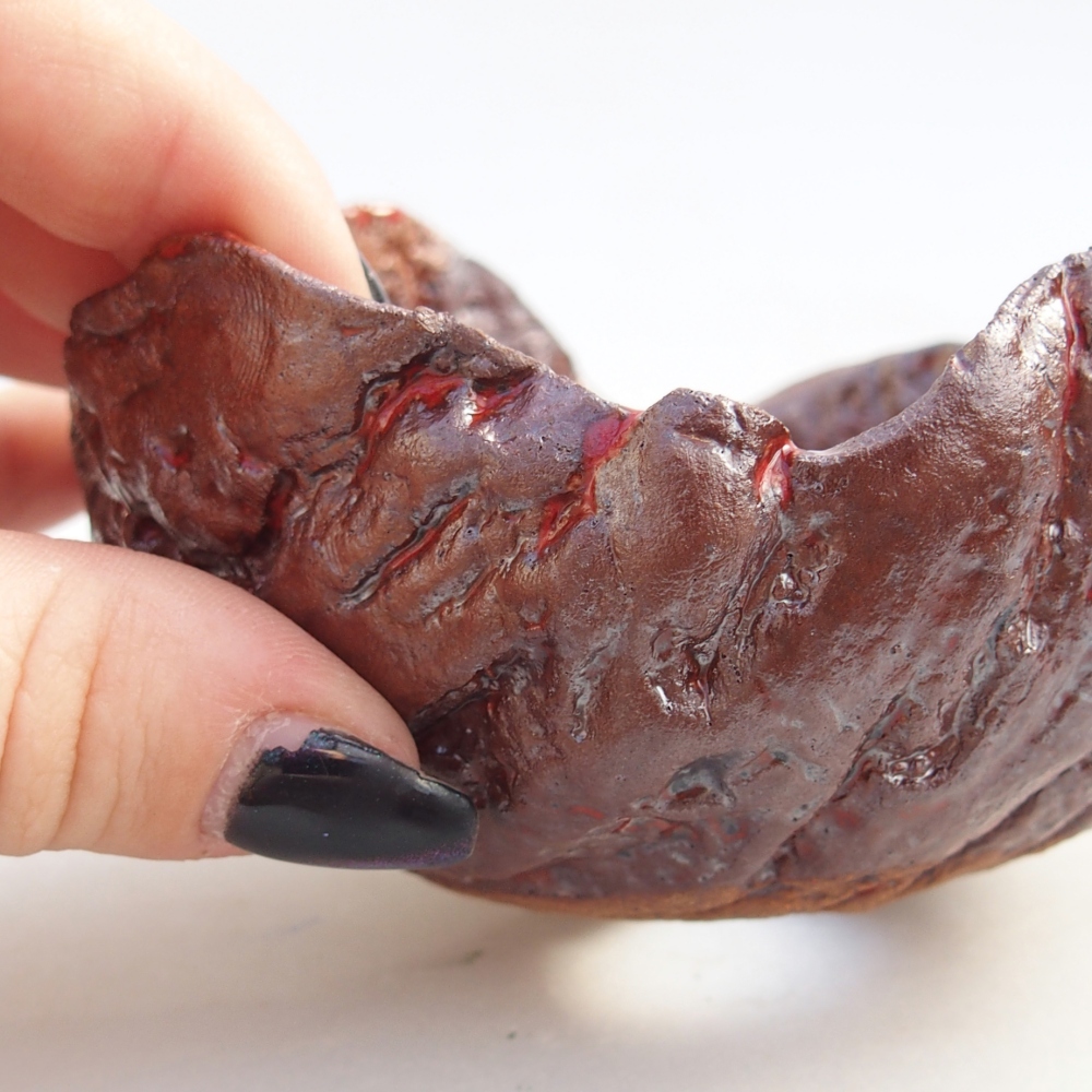 Kerámia kagyló 10 x 9,5 x 6 cm , barna színű