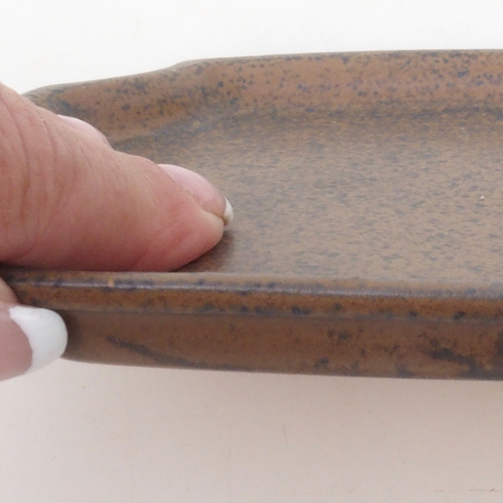 kerámia tál H03 - 17 x 12,5 x 1 cm - barna