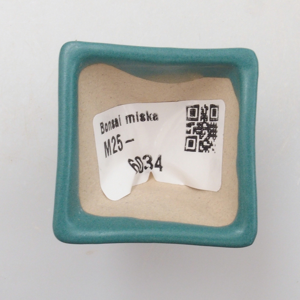 kerámia bonsai tál 6,5 x 5,5 x 4 cm, kék színben