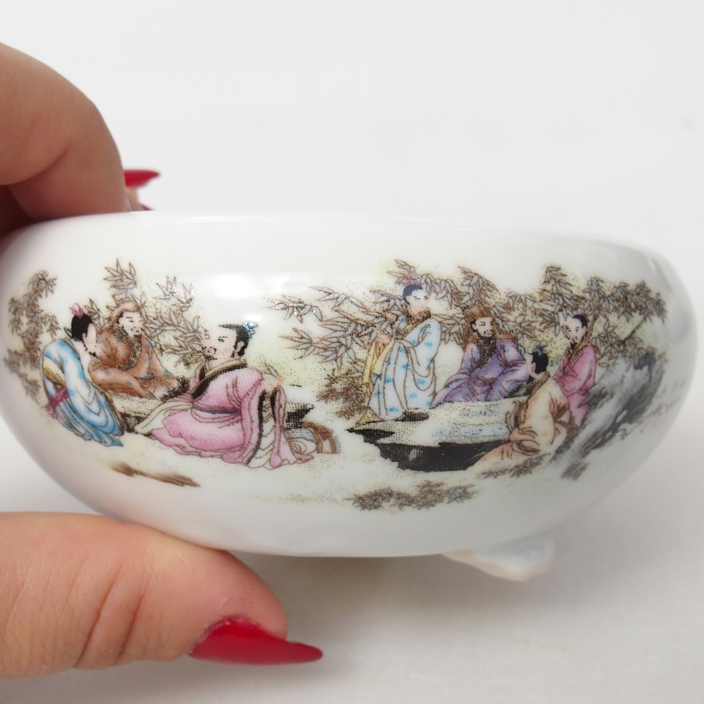 kerámia bonsai tál 10 x 10 x 5 cm, fehér színben