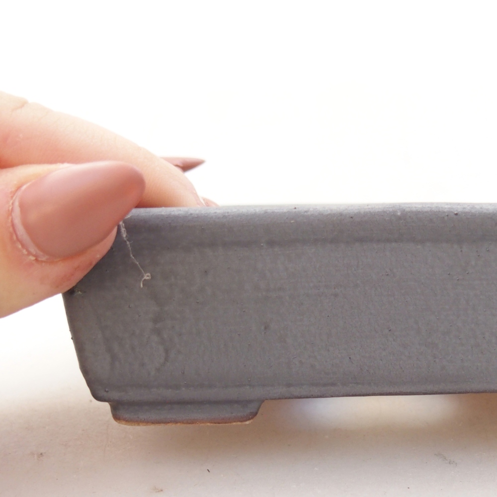 Kerámia bonsai tál 11 x 8,5 x 3,5 cm, fém színben