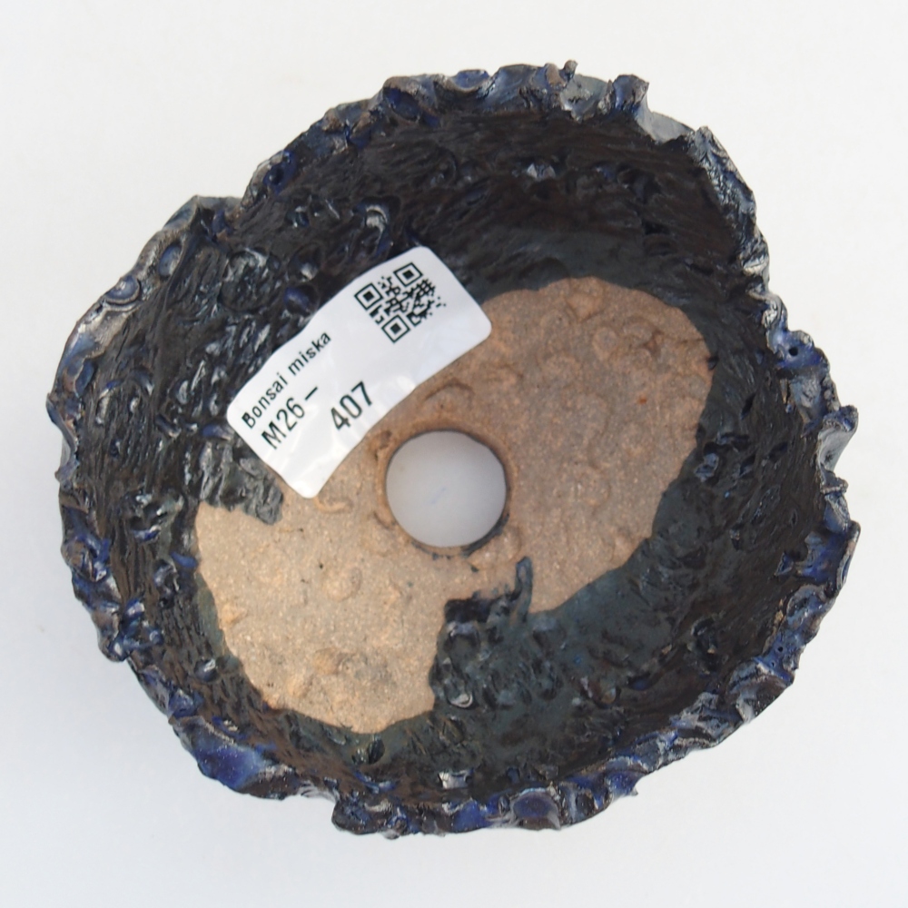 Kerámia kagyló 10 x 9 x 7 cm , kék színű