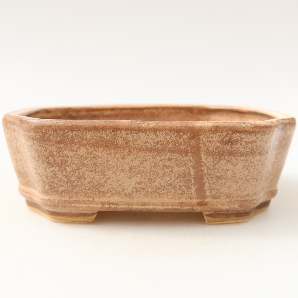 Kerámia bonsai tál, 13,5 x 11,5 x 4 cm, rózsaszín