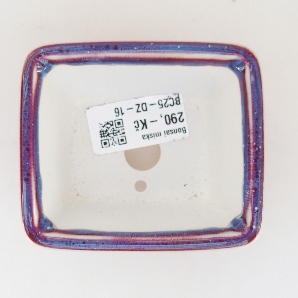 Mini bonsai tál 8,5 x 7,5 x 4 cm, lila színben