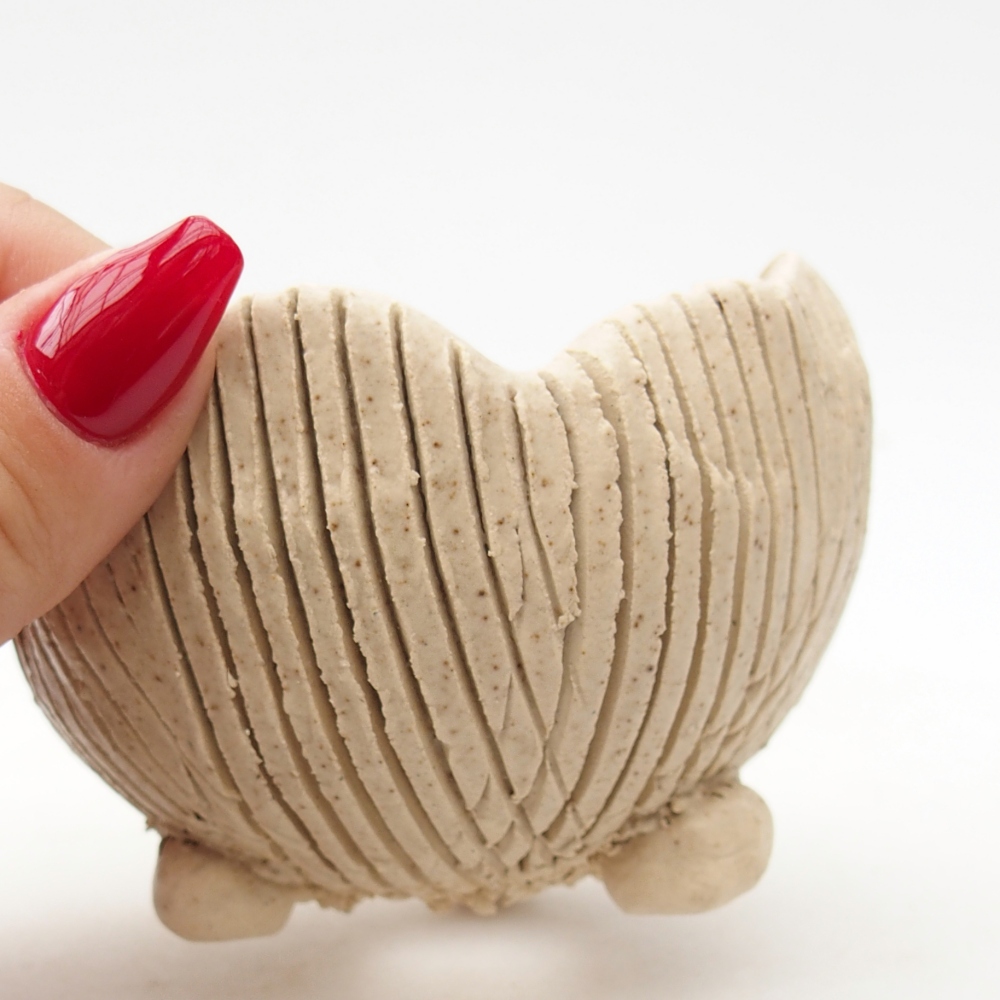 Kerámia kagyló 9 x 8,5 x 6,5 cm , bézs színű