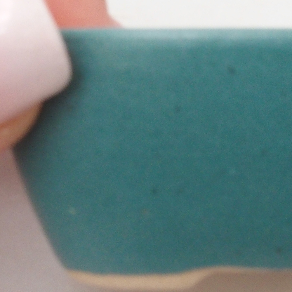 kerámia bonsai tál 6,5 x 5,5 x 4 cm, kék színben