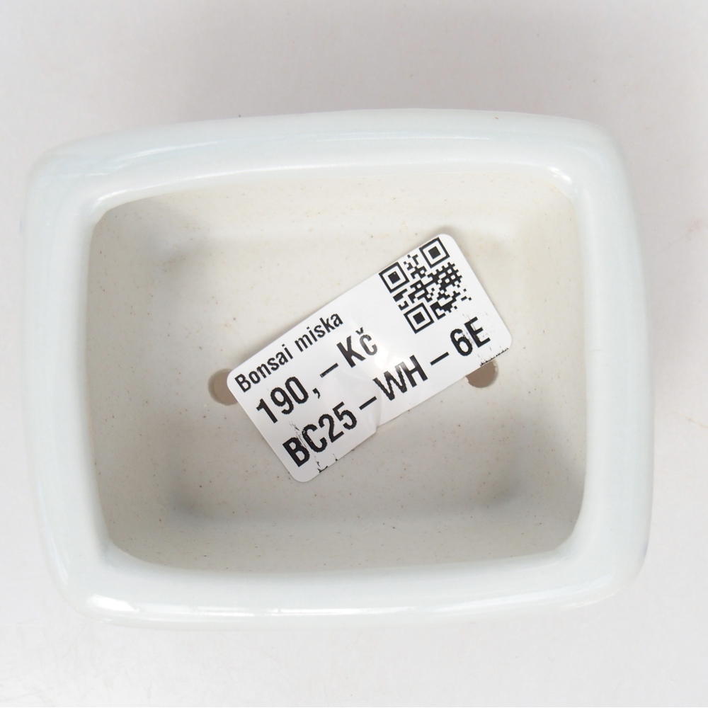 Mini bonsai tál 8 x 6,5 x 3,5 cm, fehér