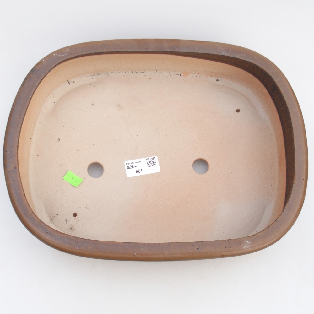 kerámia bonsai tál 31,5 x 24 x 8 cm, barna