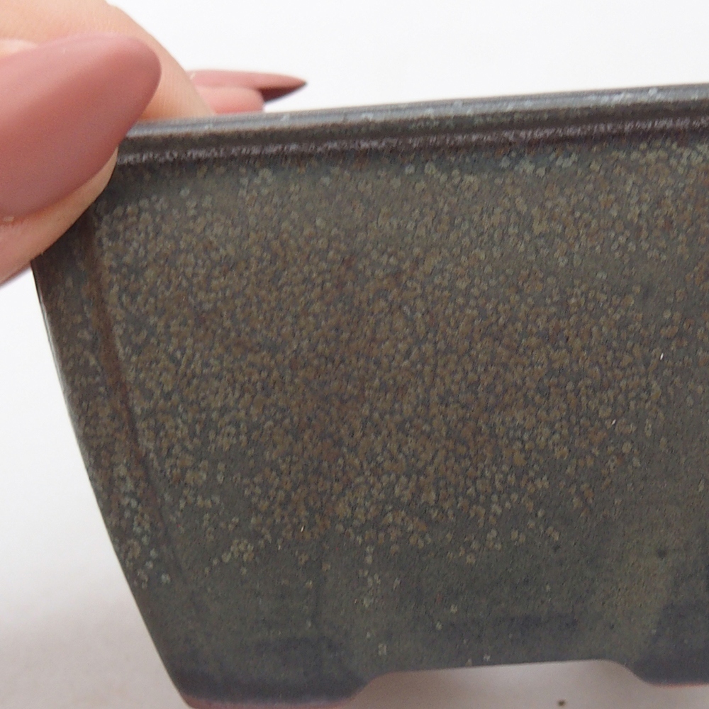 kerámia bonsai tál 8,5 x 8,5 x 5 cm, szürke