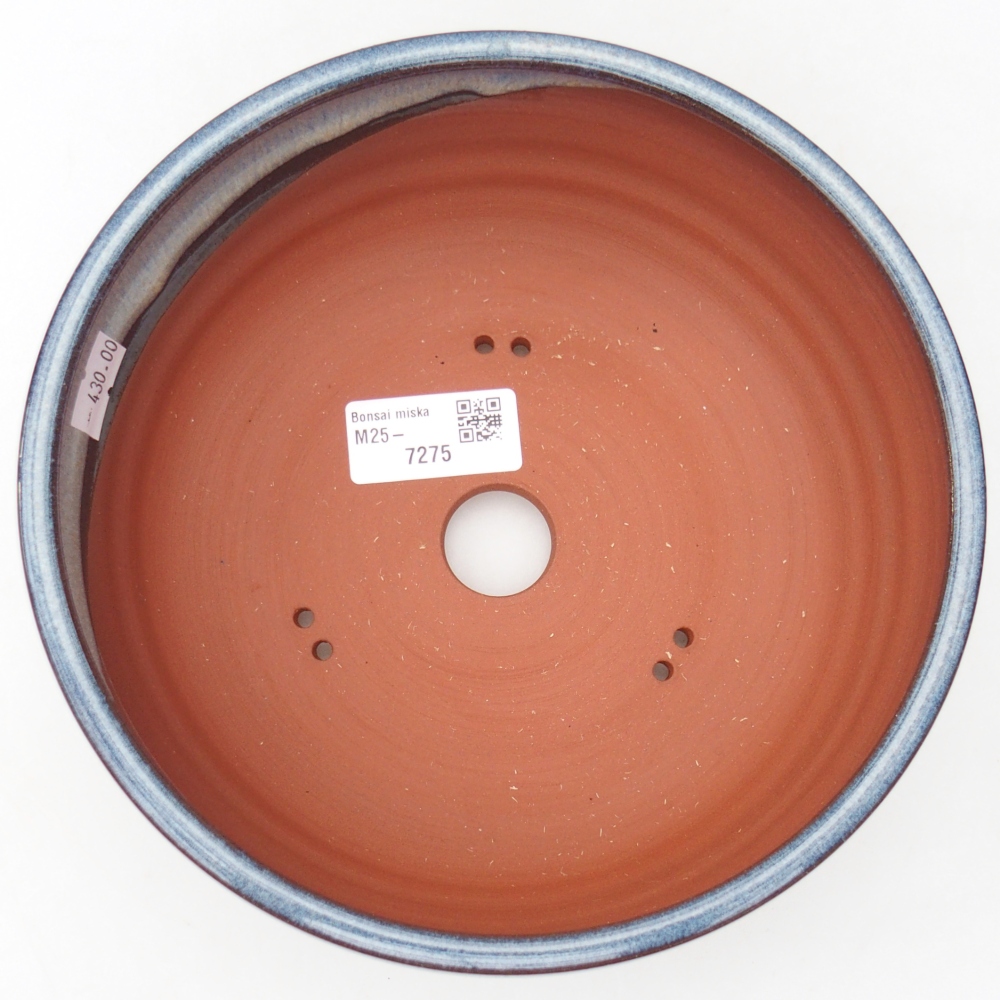 kerámia bonsai tál 19 x 19 x 7 cm, kék színben