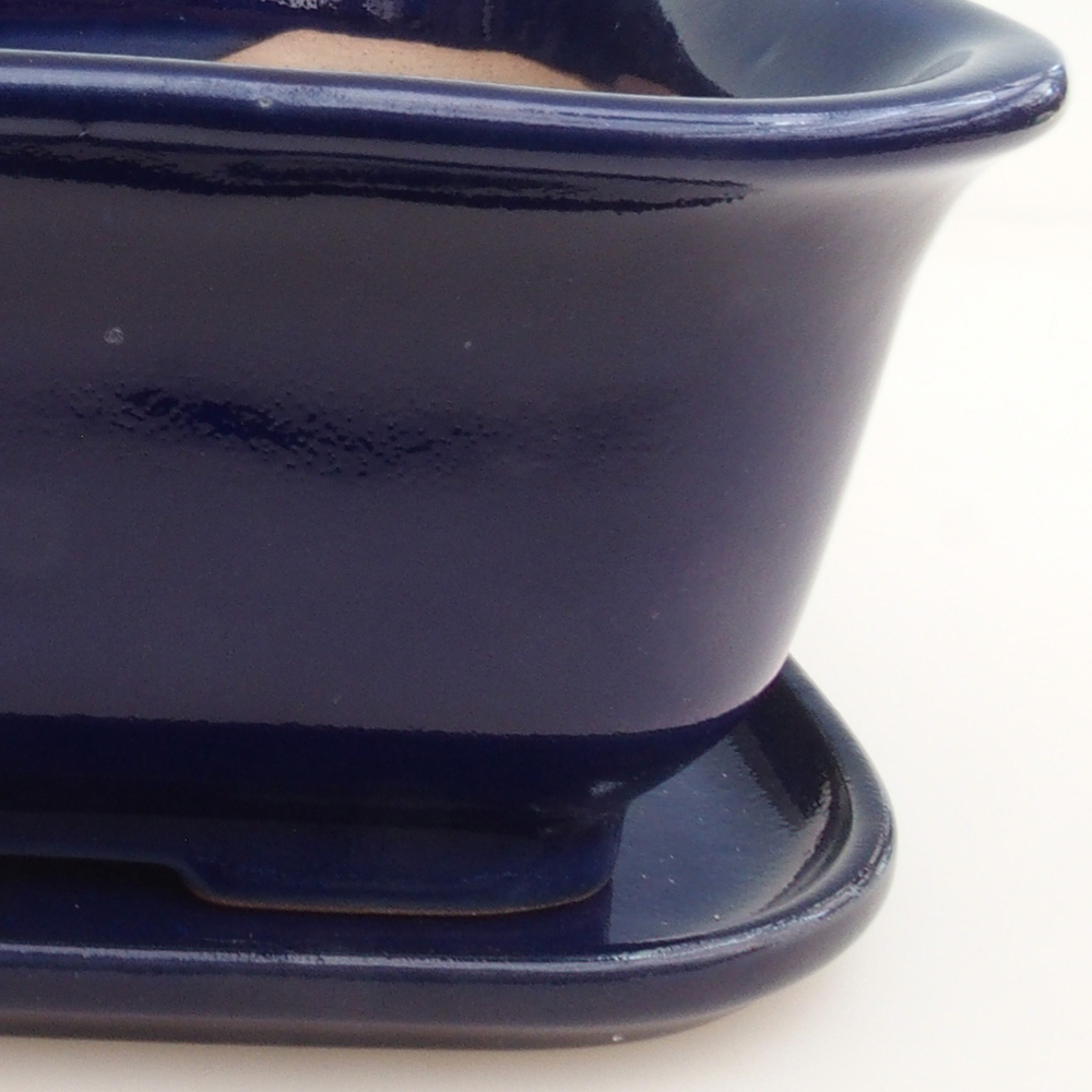 Bonsai tál + csészealj H36 - 17 x 15 x 7,5 cm. - kék