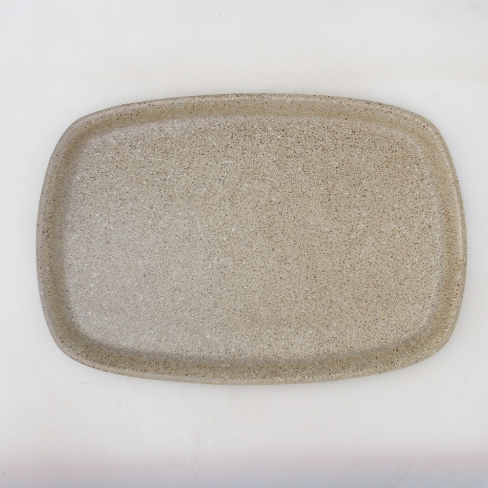 Kerámia csészealj H09 - 28,5 x 19,5 x 1,5 cm - bézs színű