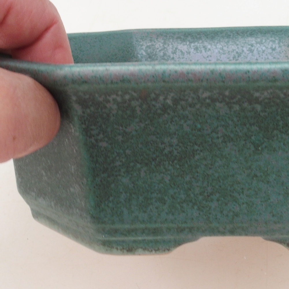 Bonsai tál H14 - 17,5 x 17,5 x 6 - zöld