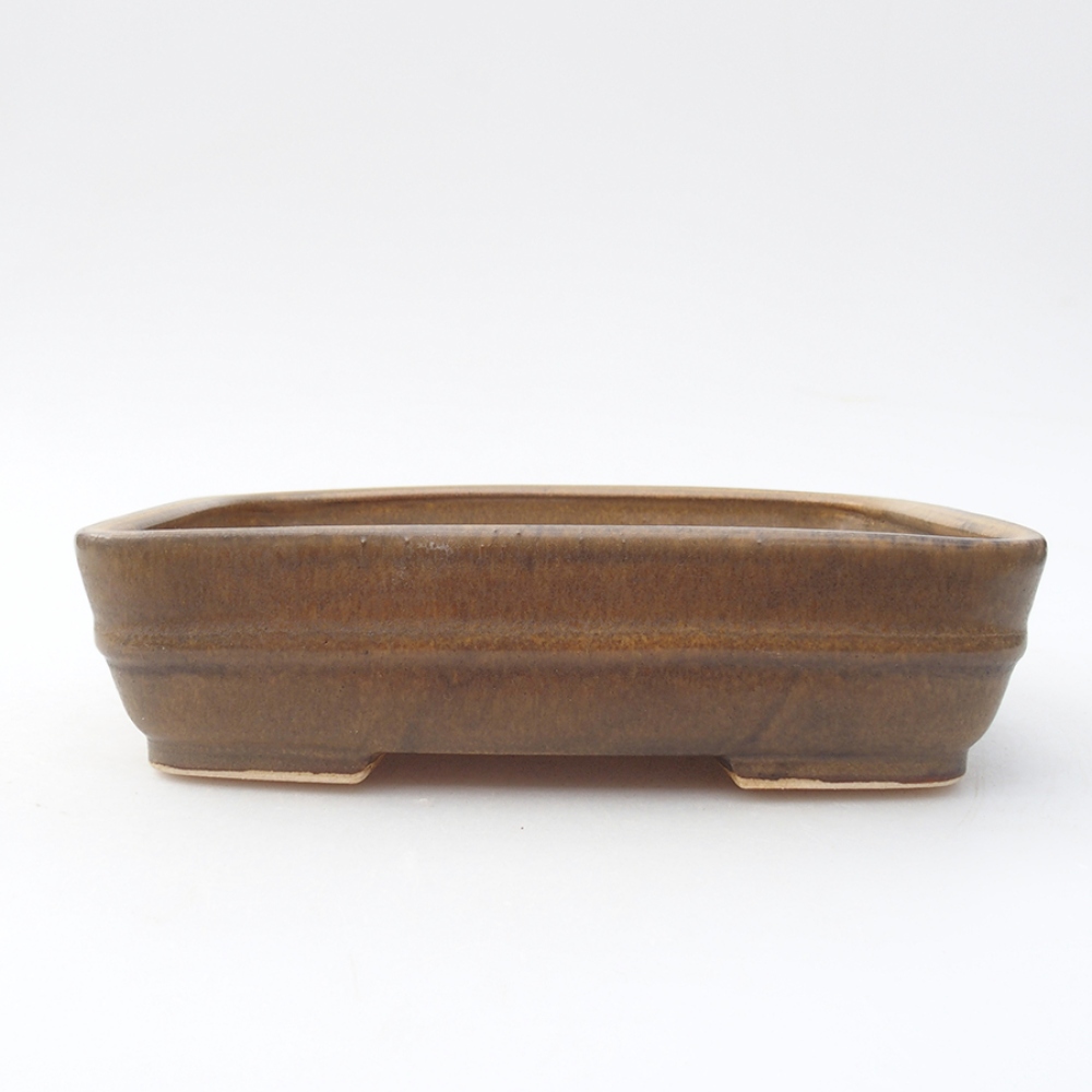kerámia bonsai tál 17,5 x 14 x 4,5 cm, barna