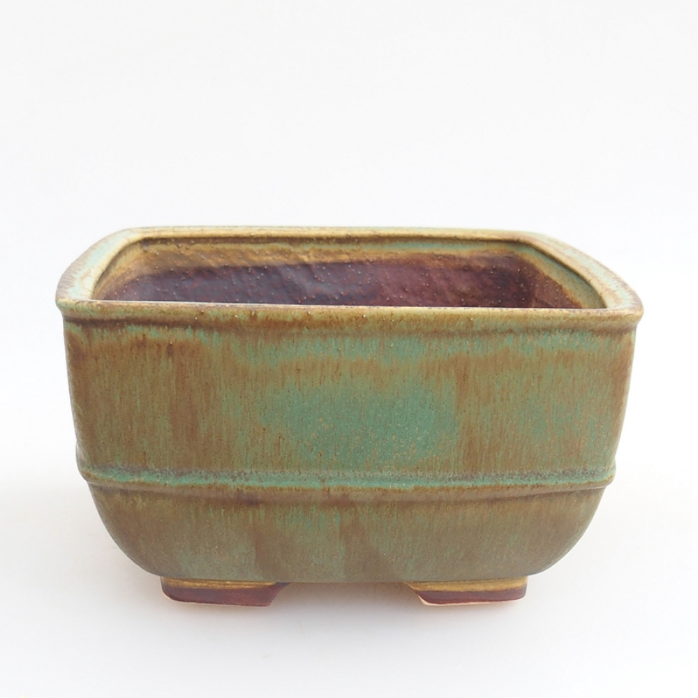 kerámia bonsai tál 10,5 x 10,5 x 7 cm, rózsaszínű