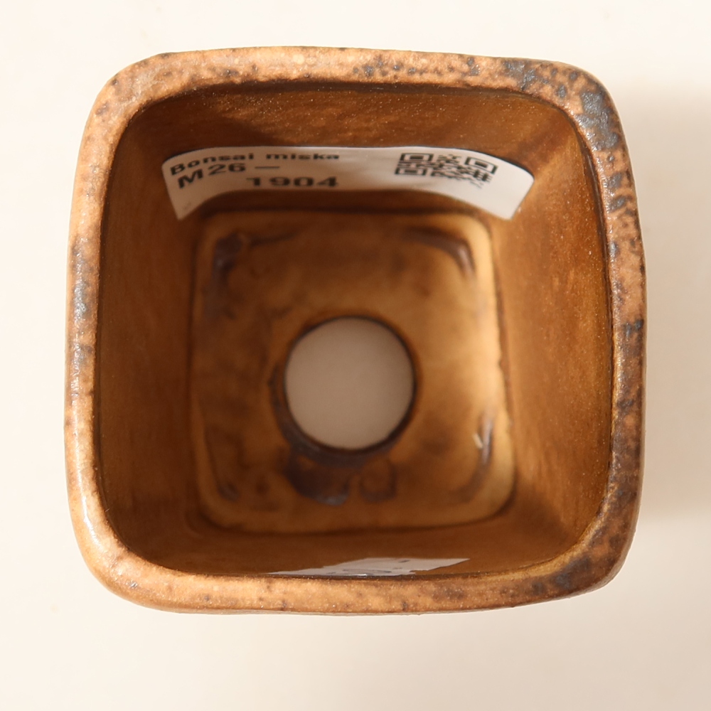 Kerámia bonsai-tál, 5 x 5 x 6,5 cm, rózsaszín