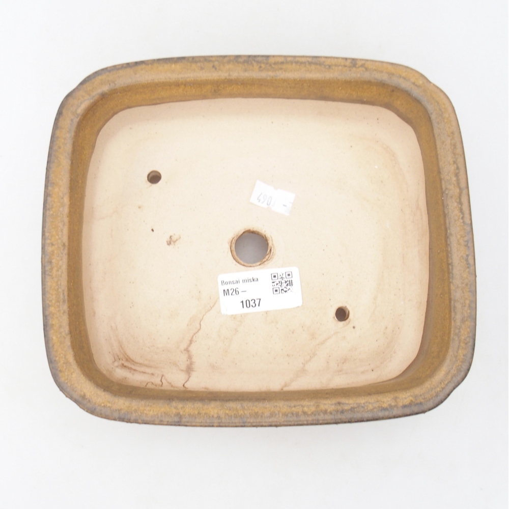 kerámia bonsai tál 19 x 17 x 6 cm, barna