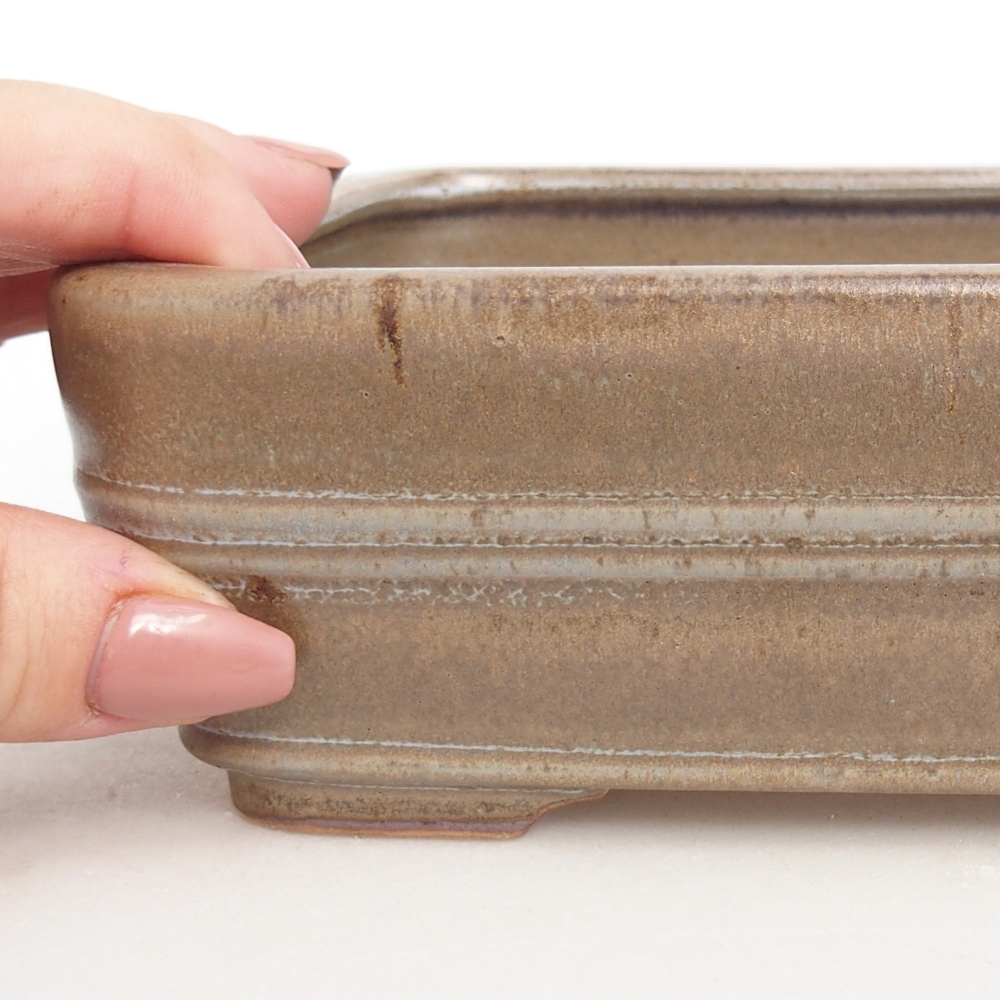 kerámia bonsai tál 16,5 x 12 x 5,5 cm, kék-szürke