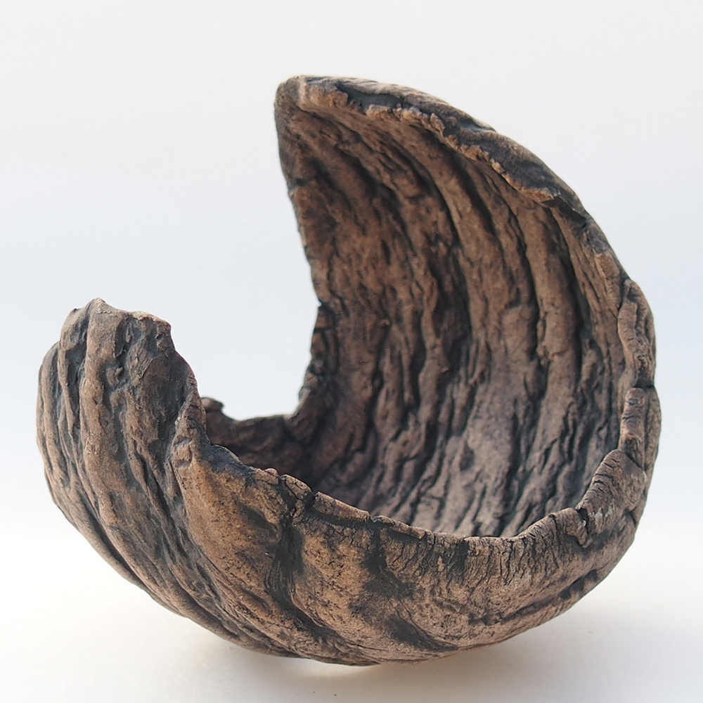 Kerámia kagyló 10 x 9,5 x 10 cm , barna színű