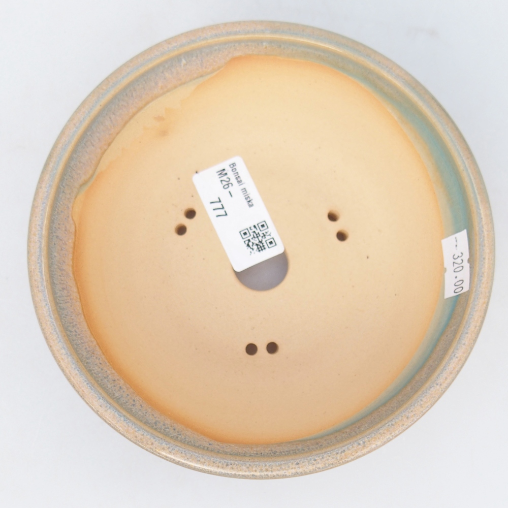 kerámia bonsai tál 14,5 x 14,5 x 5 cm, zöld-barna