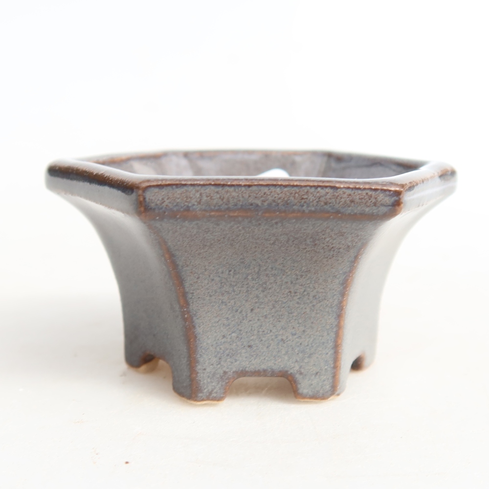 Kerámia bonsai tál, 5,5 x 5 x 3 cm, szürke színű