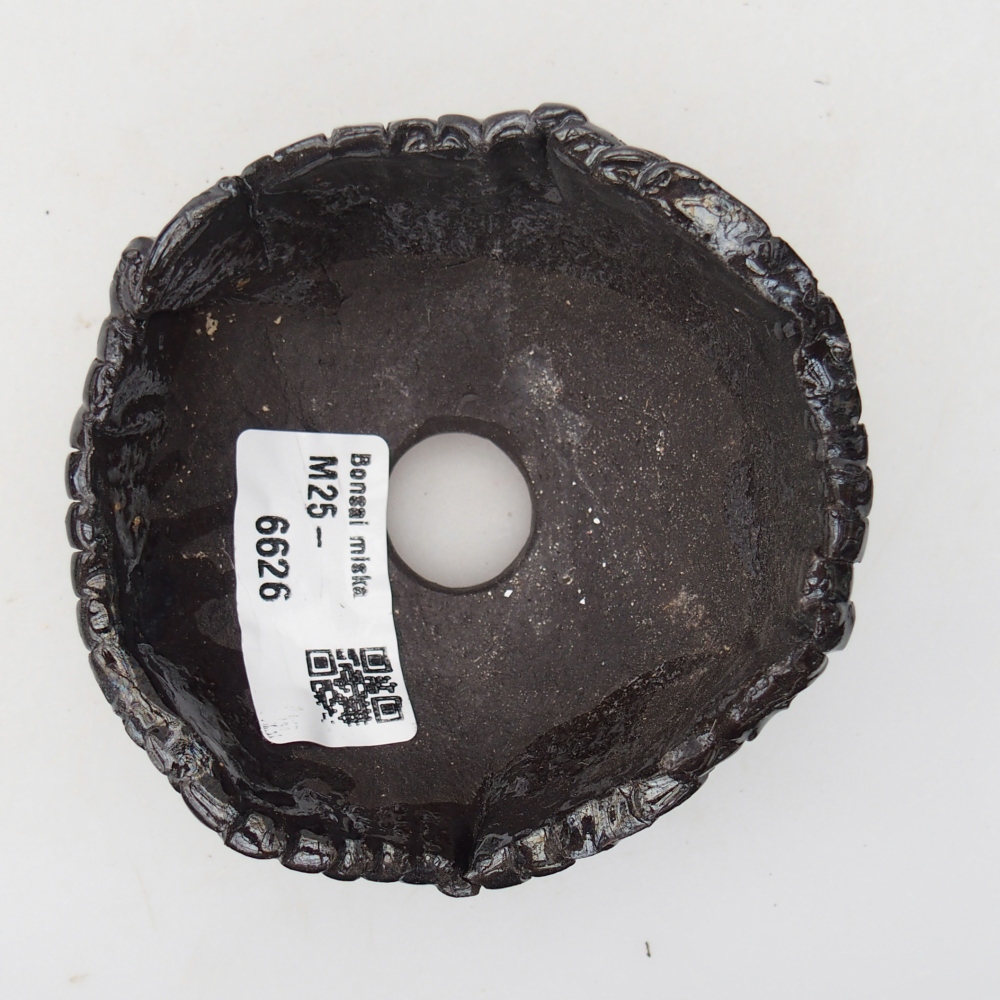 Kerámia kagyló 8,5 x 8 x 5 cm , fekete színű