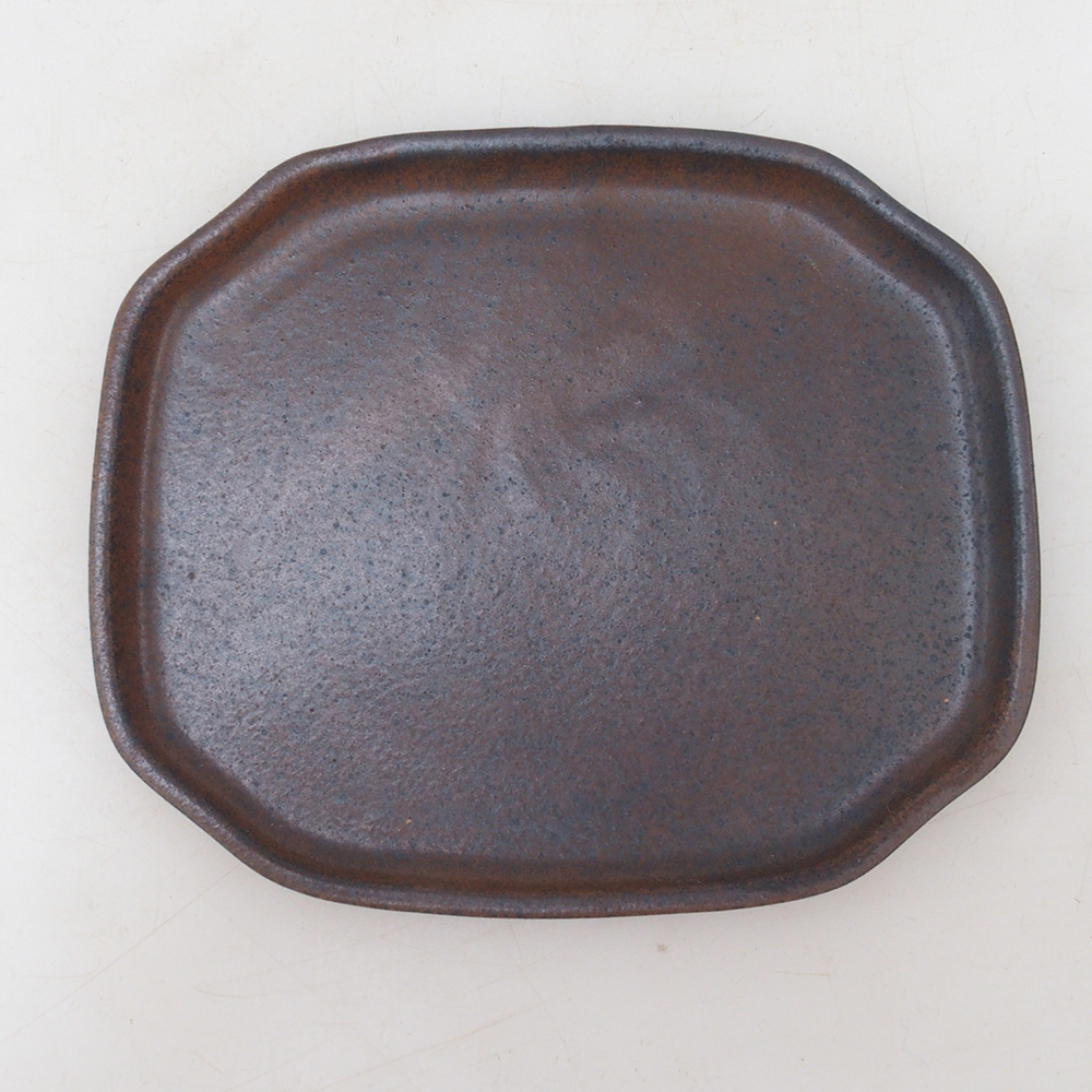 Kerámia tál H31 - 15 x 13 x 1 cm - barna