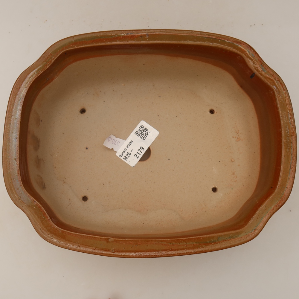 kerámia bonsai tál 23 x 19 x 7 cm, barna