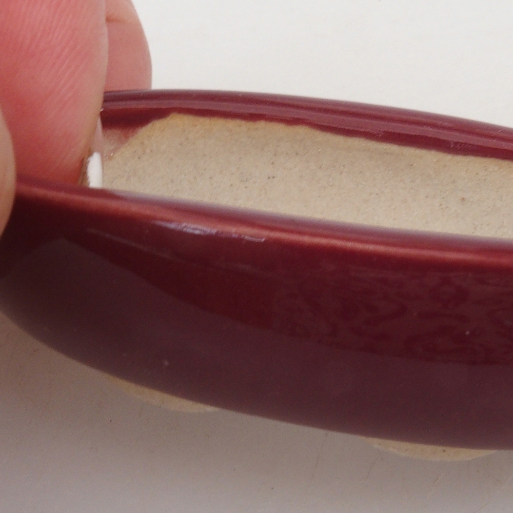 Mini bonsai tál 7 x 3 x 2 cm, bordó színű