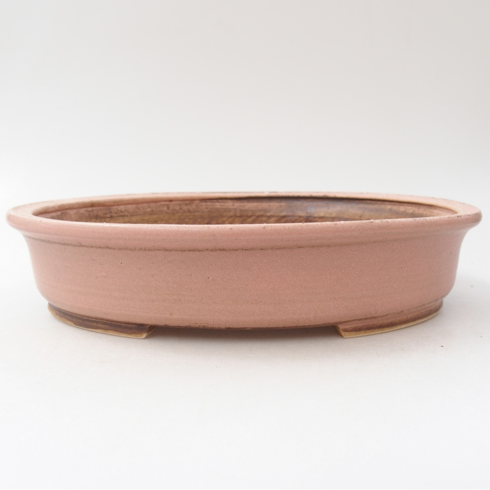 kerámia bonsai tál 24 x 21 x 5 cm, rózsaszínű
