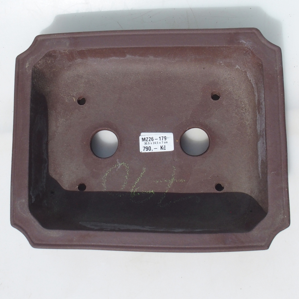 Bonsai tál 30,5 x 24,5 x 7 cm nyírfa barna