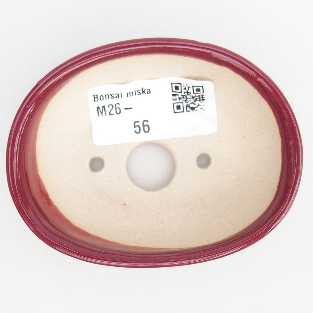 Mini bonsai tál 8 x 6 x 2,5 cm, bordó színű