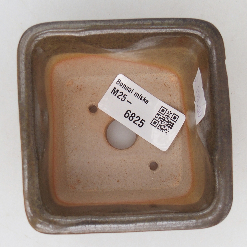 kerámia bonsai tál 8,5 x 8,5 x 5 cm, barna