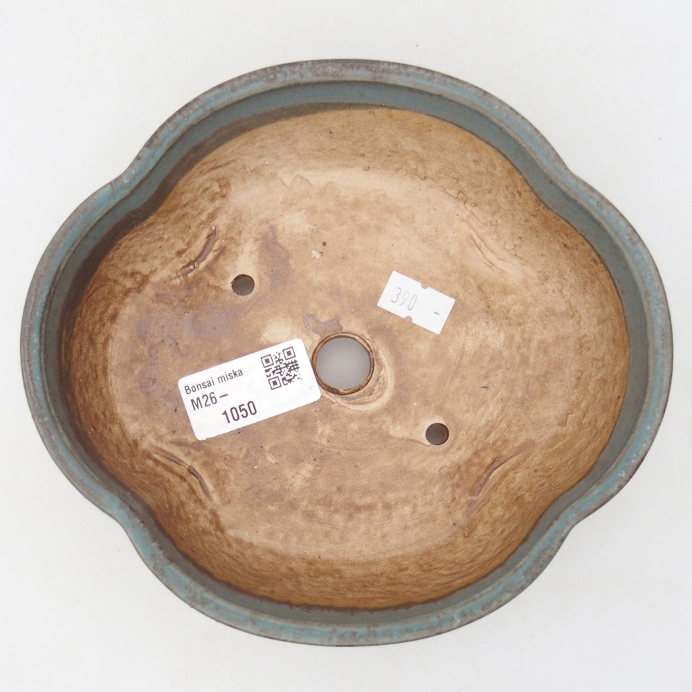 kerámia bonsai tál 17 x 15,5 x 5,5 cm, kék színben
