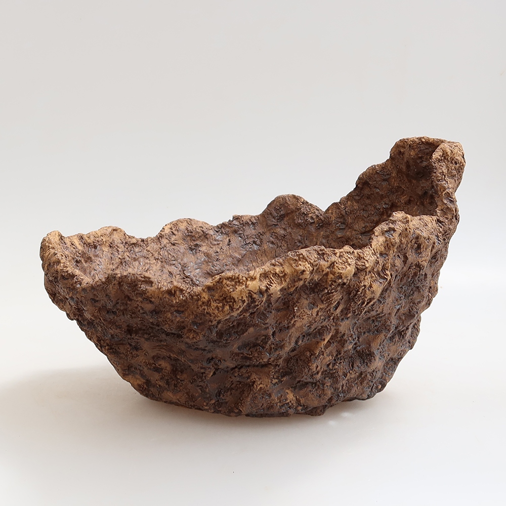 Kerámia héj, 23,5 x 20 x 16,5 cm, barna színű