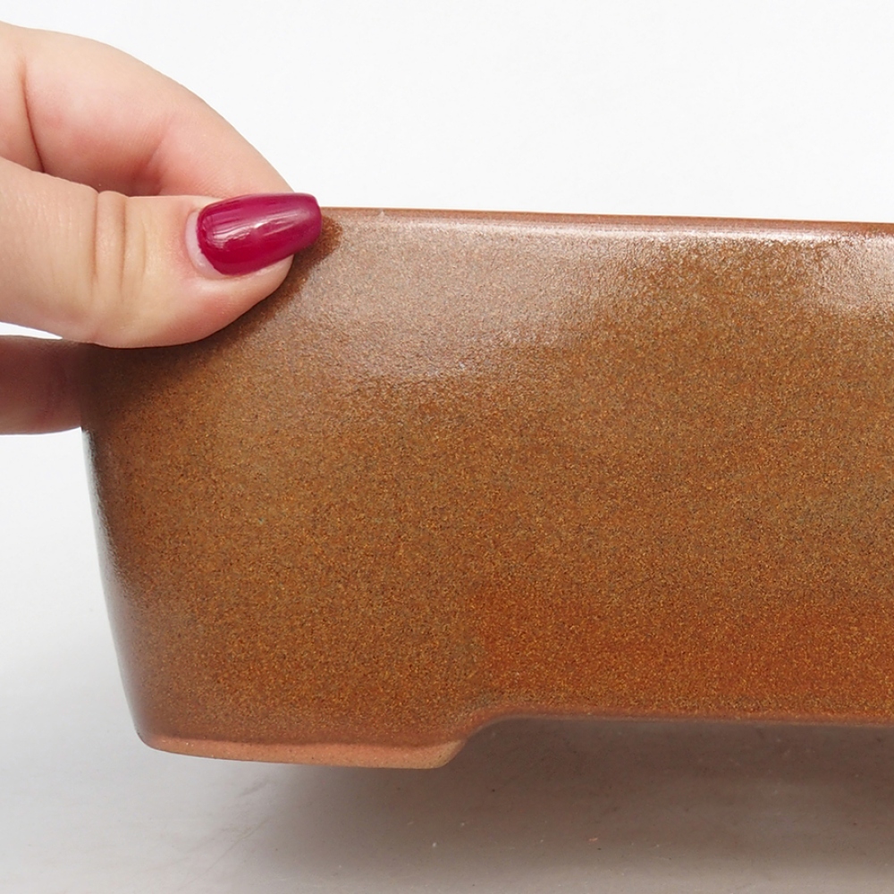 kerámia bonsai tál 23,5 x 18 x 7,5 cm, barna