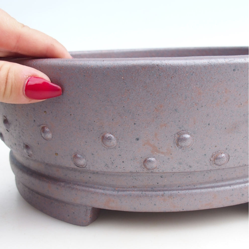 Kerámia bonsai tál 25,5 x 25,5 x 9,5 cm, fém színben