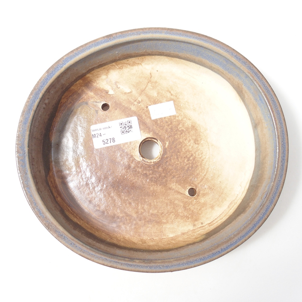 kerámia bonsai tál 21 x 19 x 5 cm, kék színben