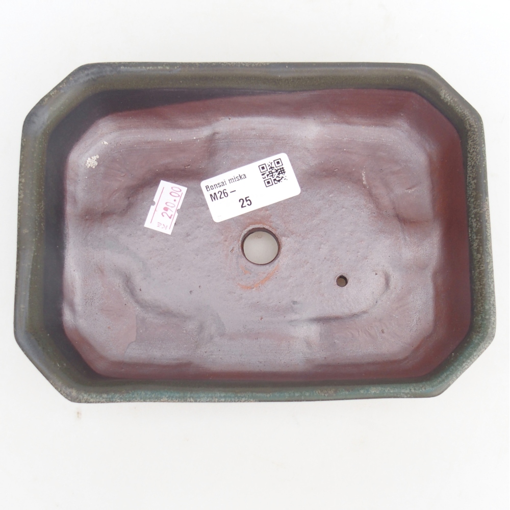 Kerámia bonsai tál 18,5 x 13,5 x 4,5 cm, szürke
